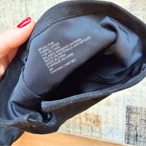 Women's Black faux Suede over the Knee Boots - Picture 13 of 16